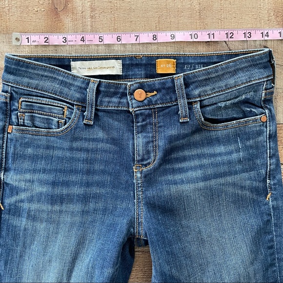 Anthroplogie Pilcro and the letterpress Anthro Straight Leg STET Jeans Raw Hem - Picture 5 of 10